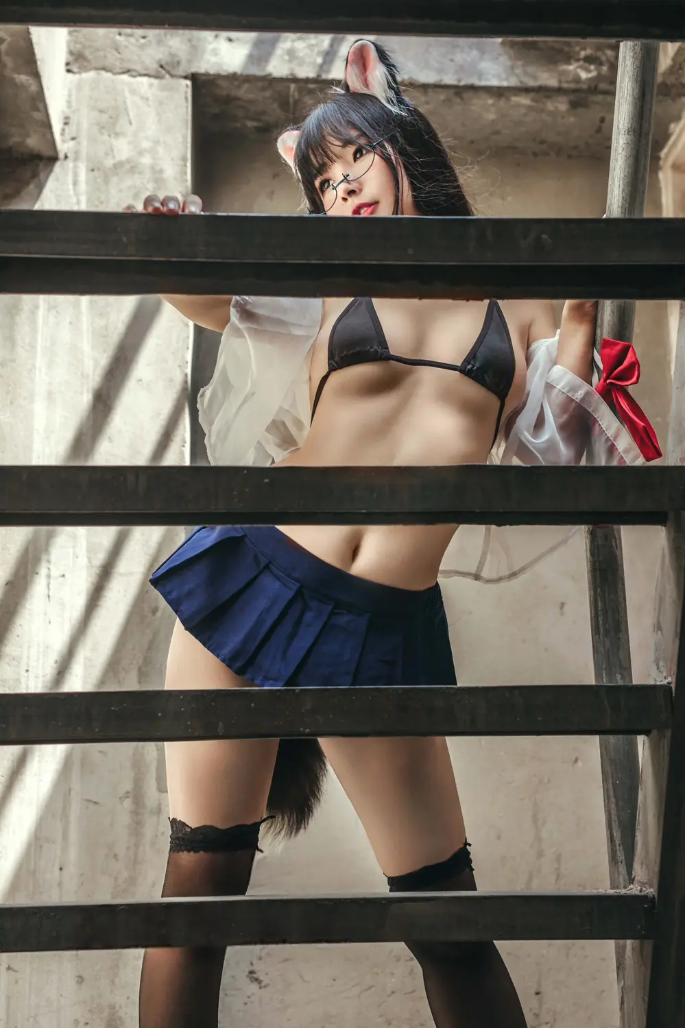 yuuhui玉汇(Kokuhui)-天台猫猫+黑犬机器人女友[32P-151MB]-集图社